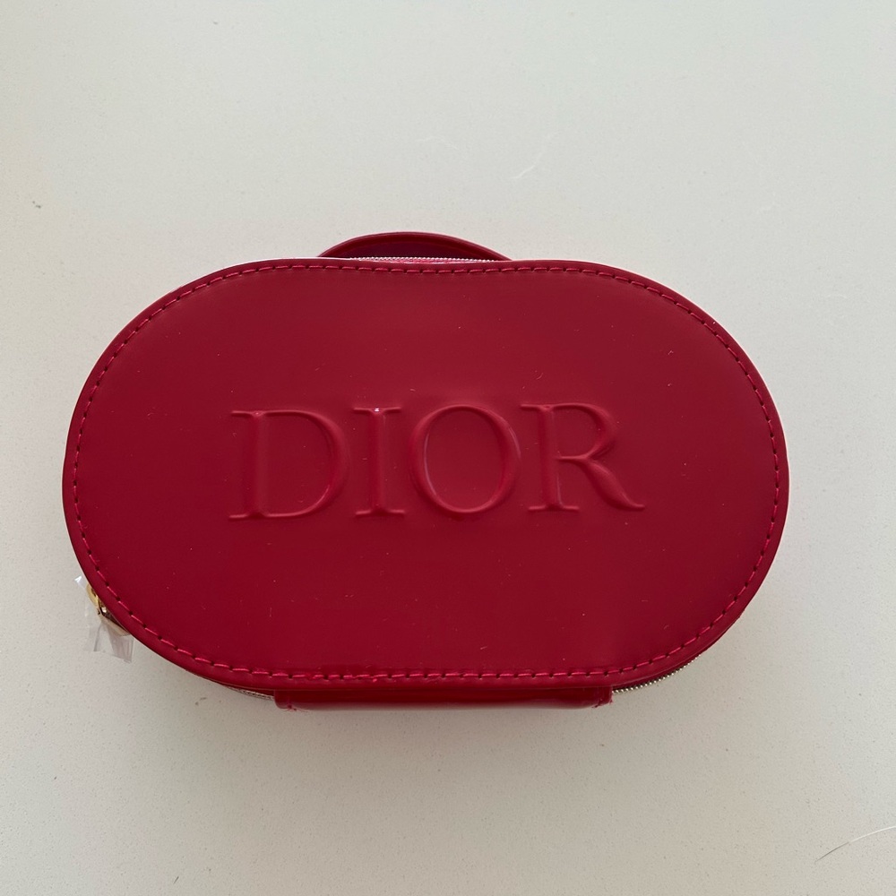 Dior Red Women's Cosmetics Bag NWOT